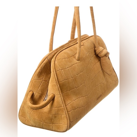 Jacquemus The Turismo Croc-Embossed Suede Satchel Women's Camel - Picture 2 of 4